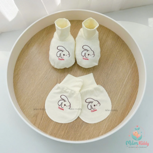 Set bao tay bao chân sơ sinh Mầm Kiddy cổ chun cao