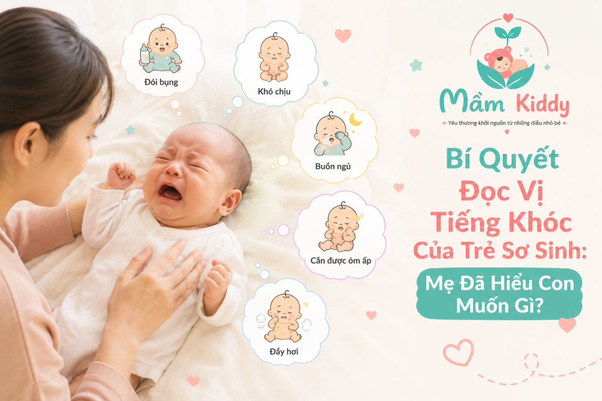 Cách đọc vị tiếng khóc của trẻ sơ sinh