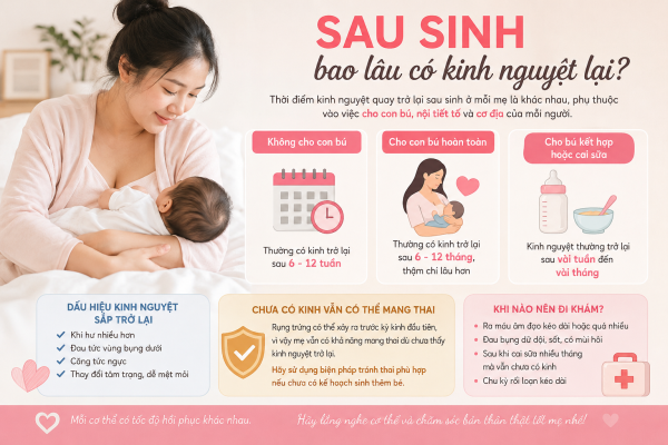 Sau sinh bao lâu có kinh nguyệt lại?